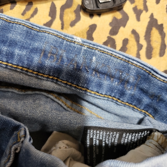 Artist Cropped Jeans Distressed Painted -12 - Picture 5 of 5